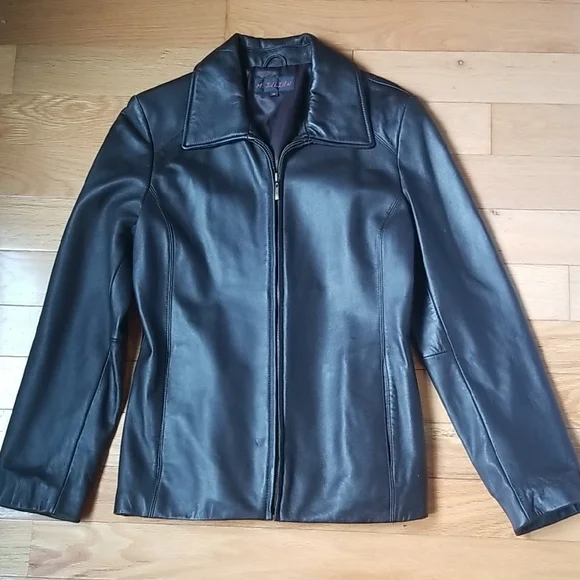Leather Dark Brown Jacket - Picture 1 of 3